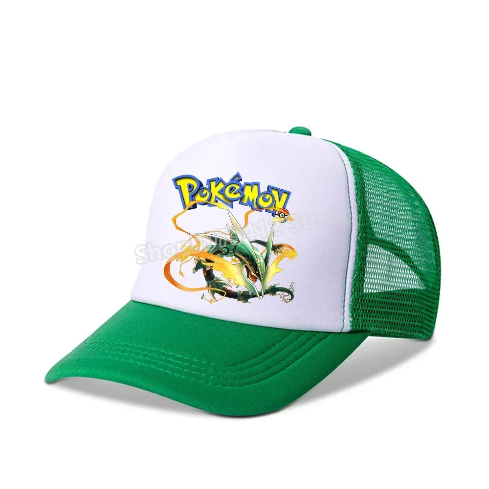 Pokémonová baseballová čepice Pikachu Charizard Gengar kreslená postavička čepice s kšiltem pro děti i dospělé letní outdoorová sportovní čepice pro chlapce ležérní módní čepice dárek