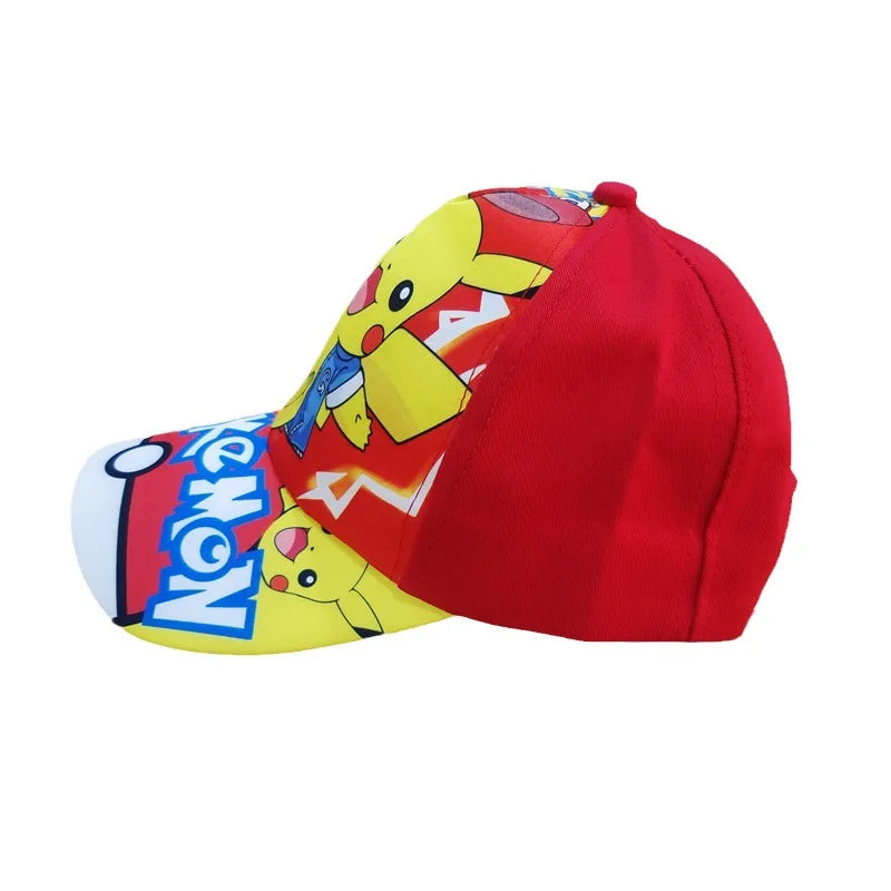 Kreslená baseballová čepice s motivem Pokémona Pikachu, nastavitelná, Pokemon Cosplay, Hip Hop, pro děti, dívky i chlapce, anime postavičky, hračky, dárky pro děti
