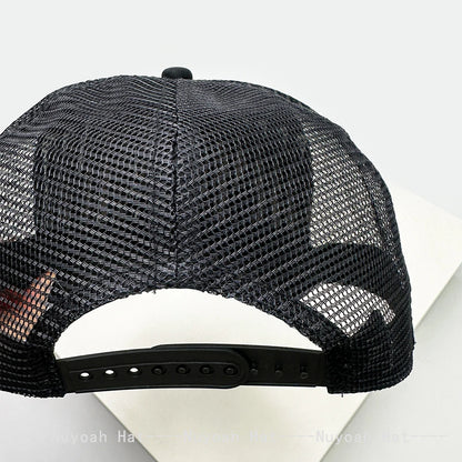 Unisex, interessant, 3D-printet bogstav, baseballkasketter, solskærm, tegneserie, åndbar, farveblok, trucker-kasketter, mesh, alsidig inderside