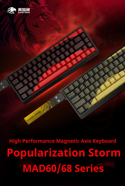 FGG MAD60 Gaming-RGB-Tastatur mit magnetischen Schaltern, fürs Gaming, Full-Key-Hot-Swap, schnelle Reaktionszeit, individuell anpassbare Gaming-Tastatur für Einsteiger