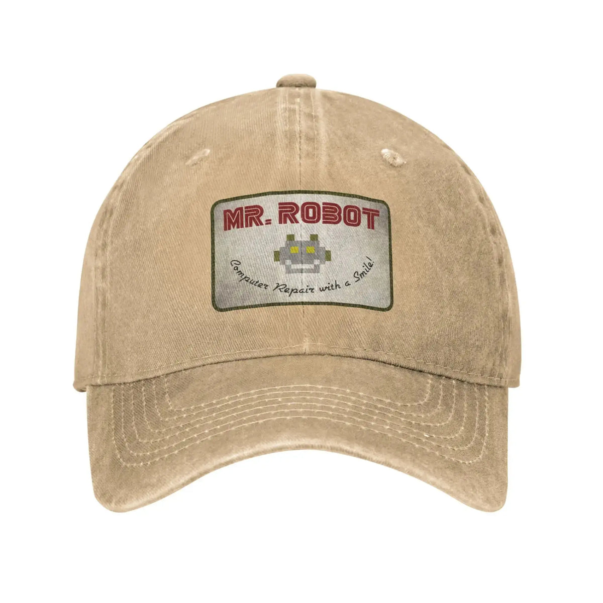 Computer med Sourires Anime Funny Mr Robot Custom Retro Cowboy vasket baseballkasket til mænd Denim solhat Hip Hop-kasket