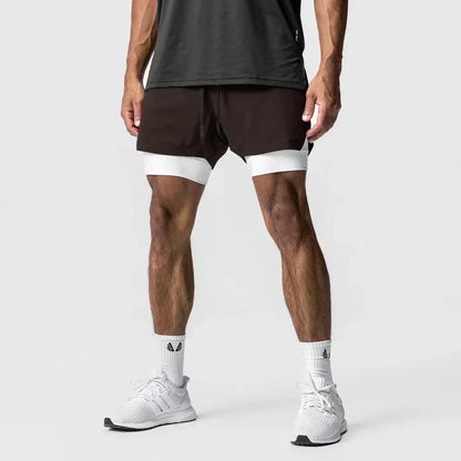 Pantaloncini da palestra da uomo Anime Demon Slayer ad asciugatura rapida, pantaloncini doppio strato 2 in 1, sportswear Y2K estate 2026, streetwear traspirante