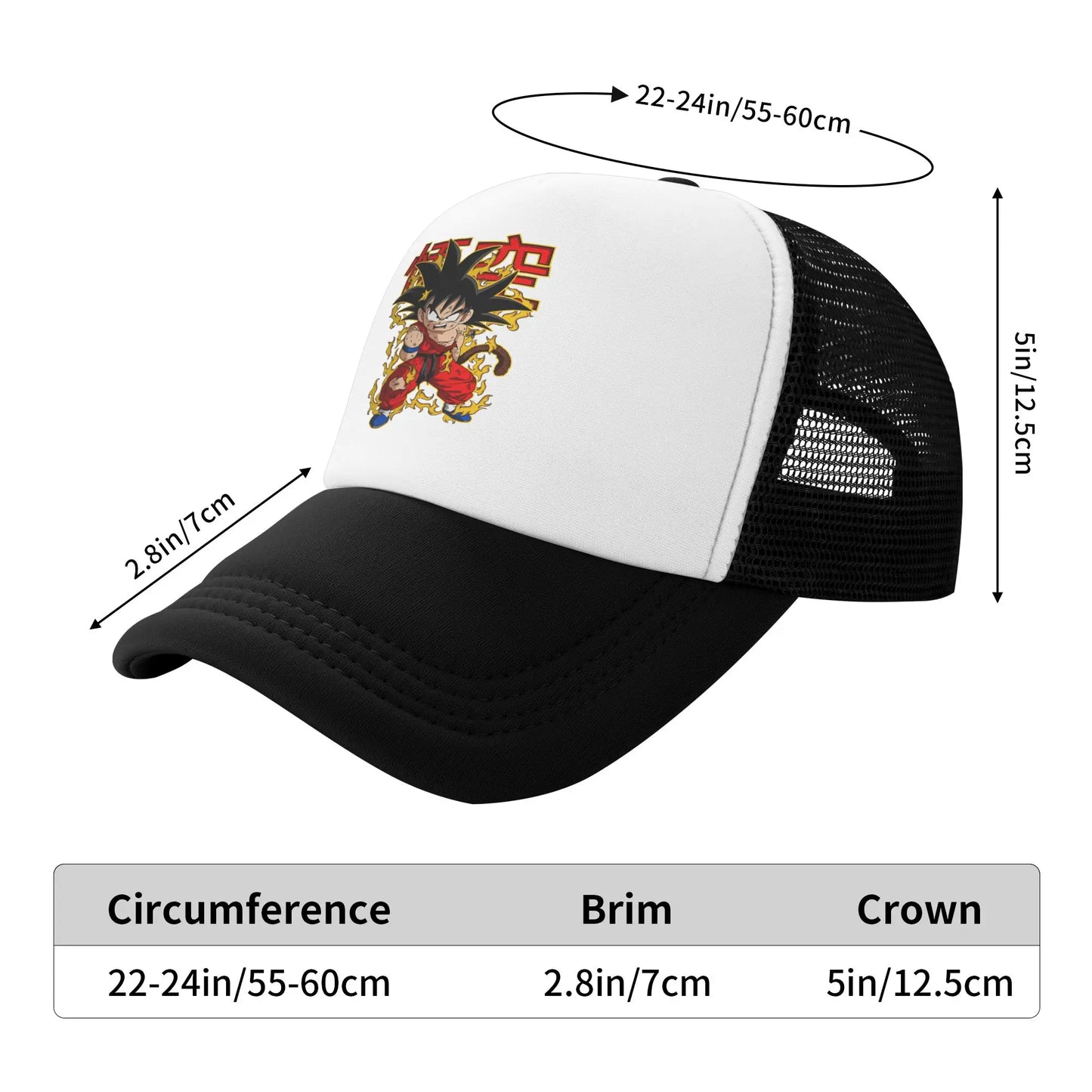 Men Women Kid Goku Rage Dragon Ball Z Trucker Caps Mesh Baseball Caps Snapback Caps  Hats Sun Hats Adjustable Golf Hats Spring