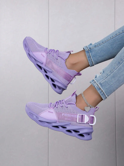 Modieuze paarse casual sneakers in de aanbieding voor dames en heren – Blade hardloopschoenen, grote maat 48, lichte ademende sportschoenen voor heren, mesh sneaker