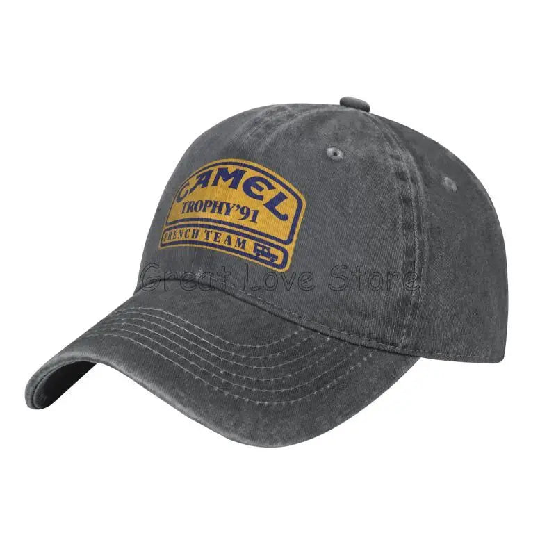 Camel Trophy 91 Cowboyhat Retro Justerbar Vasket Bomuld Golfhat Sommer Vintage Solskærme Baseballkasketter