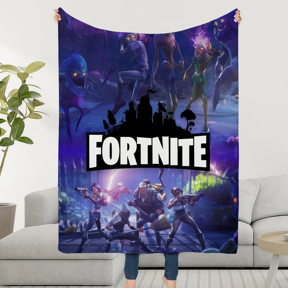 Superkuschelige Plüsch-Kuscheldecke fürs Wohnzimmer F-FORTNITES-ES, Spielzimmer, Sofa, Couch, Kindergeburtstagsgeschenke