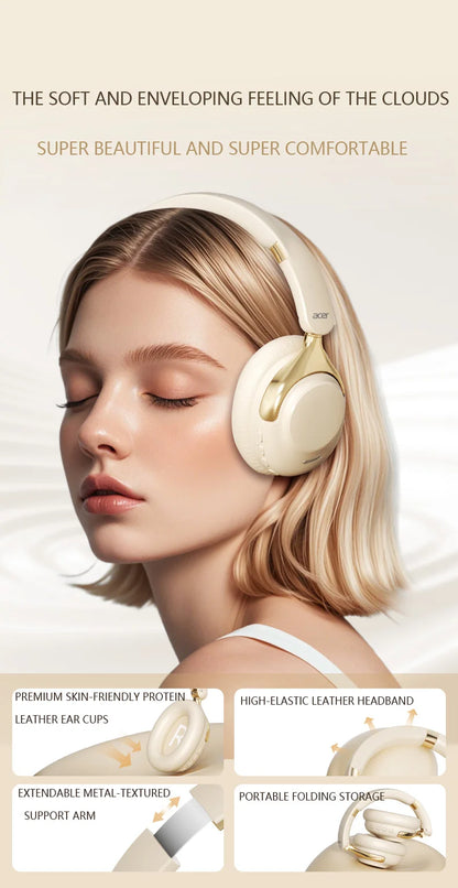 Acer OHR524 ANC Wireless Bluetooth Headphones 360° Surround Sound Headsets Gamer Sports Earphones Noise Reduction with HD Mic