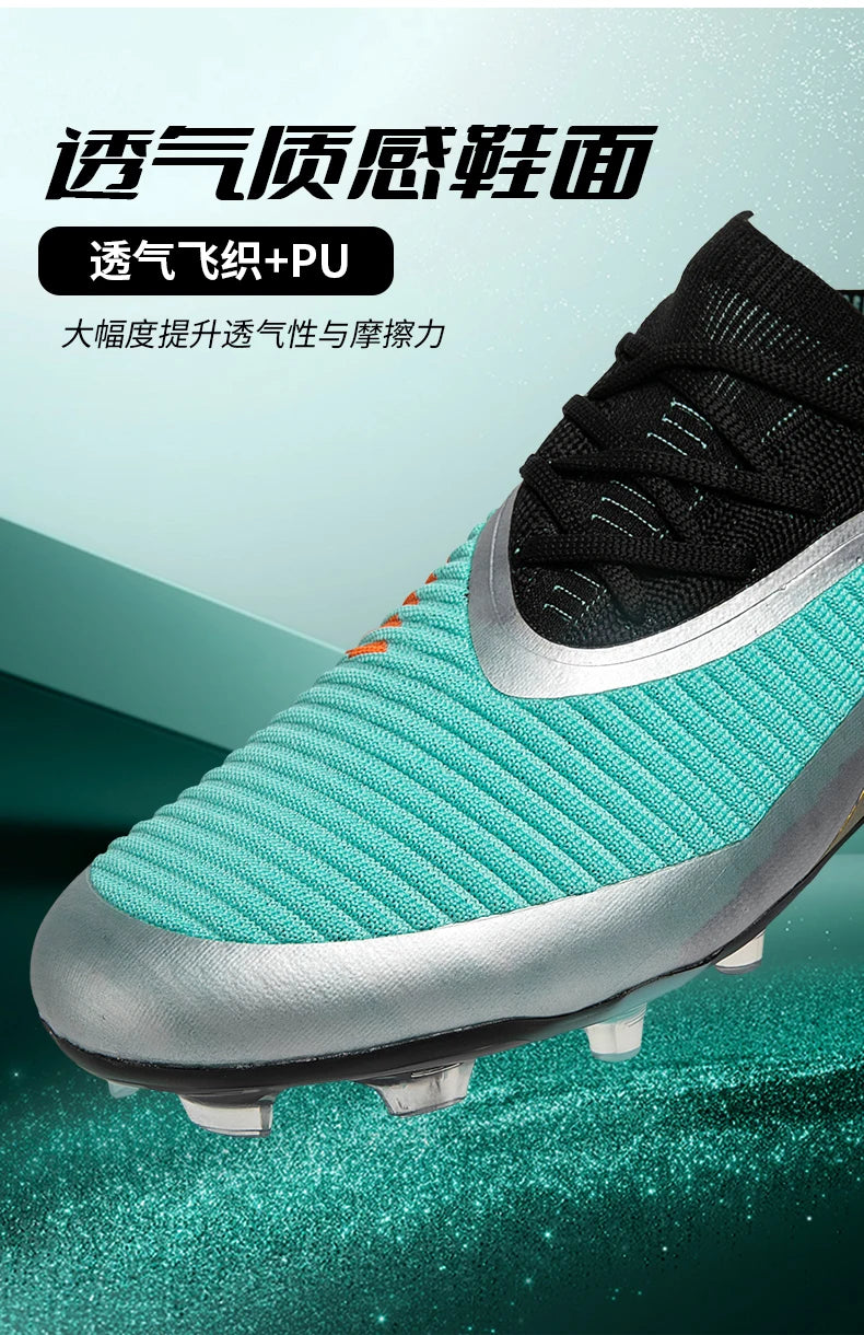 Nuove scarpe da calcio da uomo per partita e allenamento, tacchetti antiscivolo con tacchetti lunghi FG, ultraleggere da outdoor, sneaker, dropshipping