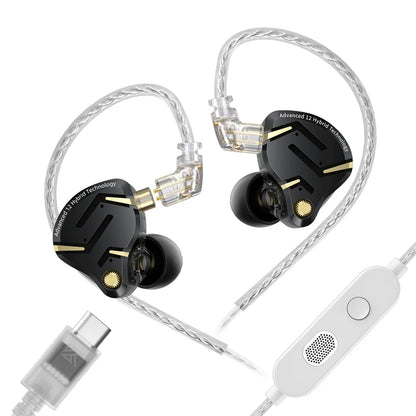 KZ ZS12 PRO 2 Flagship-Grade Super-Linear Hybrid IEM Earphones HiFi Bass In Ear Headphones Esports Gaming Headest Wired Earbuds