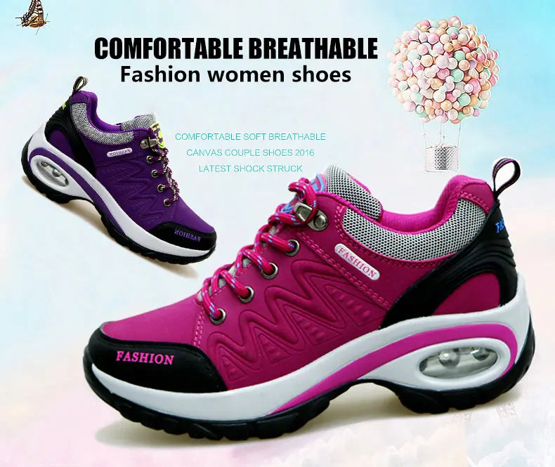Women’s Sports Shoes Platform Sneakers Fashion Outdoor Hiking Non-Slip Casual Low-Top Running Shoes Women’s Footwear