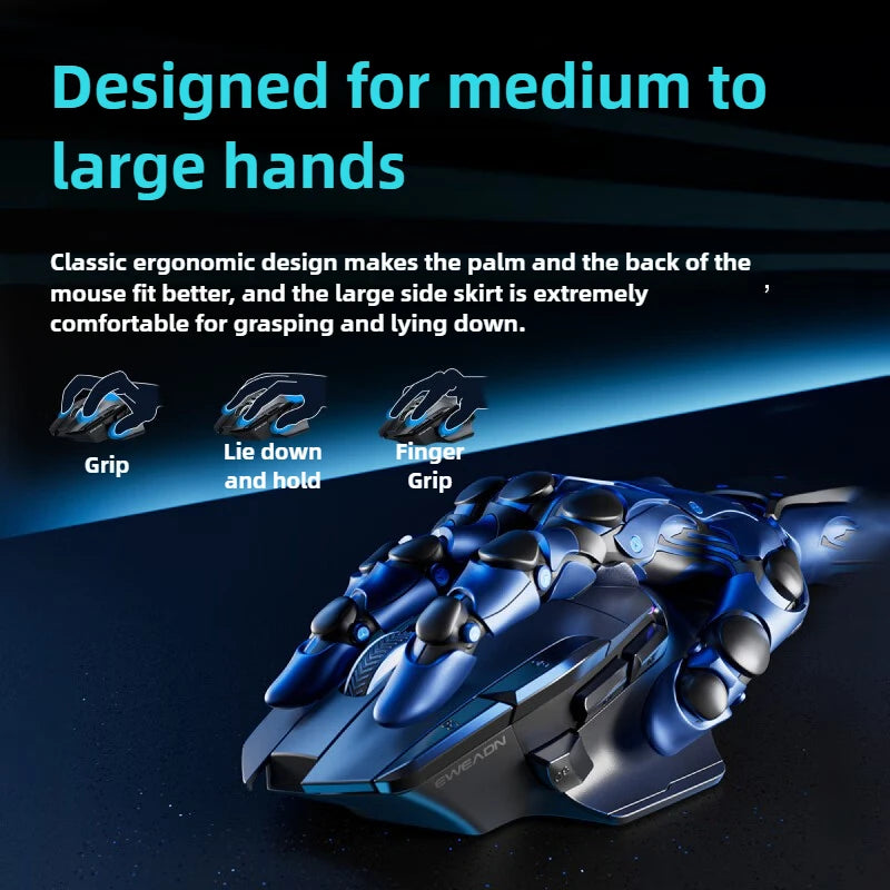 G2 Wired Gaming Mouse 12800DPI Ergonomics RGB Lighting Effect 1000Hz 7000FPS 9 Keys Macro Programming Mouse for Laptops Desktop