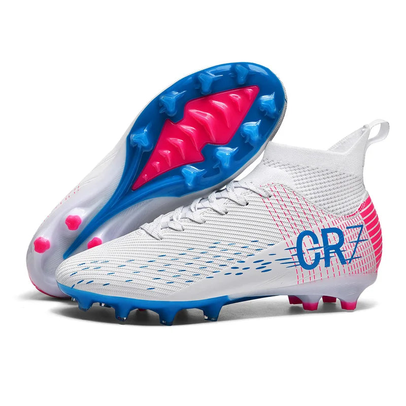 Chaussures de football professionnelles pour hommes, originales, respirantes, confortables, résistantes, pour terrain en herbe.