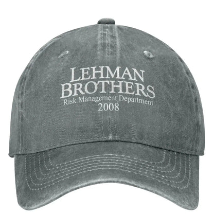 Cappellino da baseball Lehman Brothers Risk Management - Fallimento della banca - Cappellino da camionista - Cappellino da tennis - Cappellino da skate - Cappellino snapback - Cappellini da baseball da donna