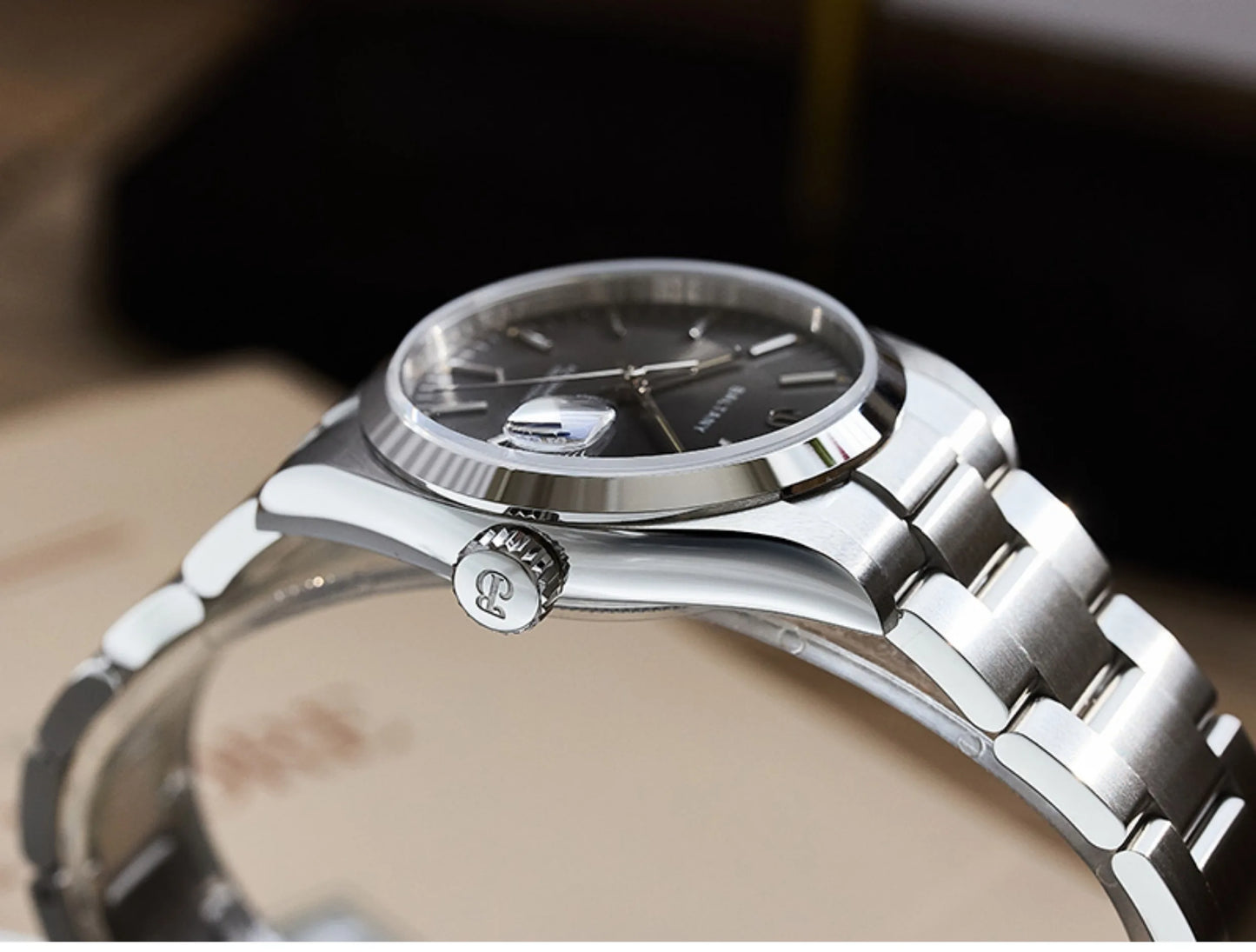Baltany Men Automatic Watch 36MM Mechaical Wristwatch Bubble Sapphire 10ATM Waterproof C3 Luminous NH35