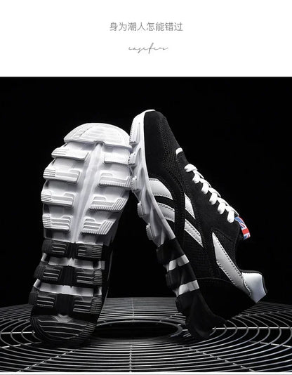 Brand Trend størrelse 46 47 48 slidstærke fitness-sneakers til mænd med støddæmpning, tyk sål og åndbare udendørs løbesko til mænd