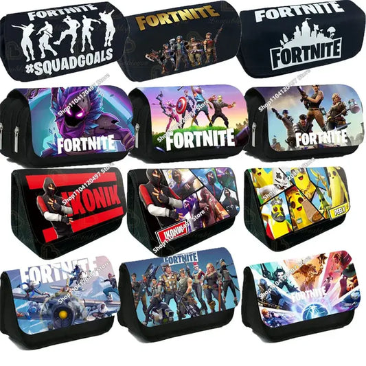 Fortnites Anime-Federmäppchen Kawaii-Stiftetasche mit großer Kapazität, wasserdichte tragbare Cosplay-Stiftetasche, Büro-Schreibwaren, Geschenkspielzeug