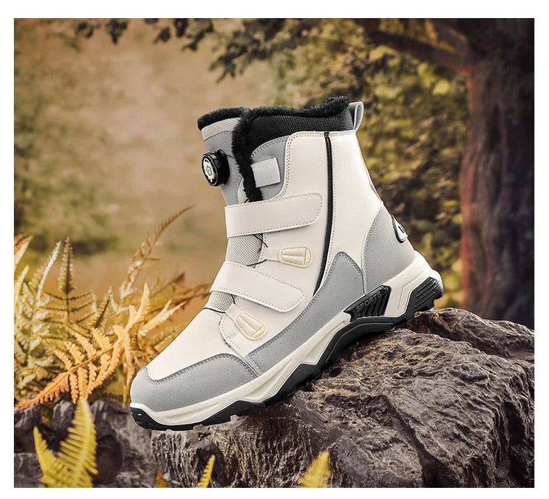 Bottes de neige imperméables pour hommes, chaussures d'extérieur d'hiver, semelle intermédiaire chaude avec antidérapantes, résistantes à l'abrasion, 2025
