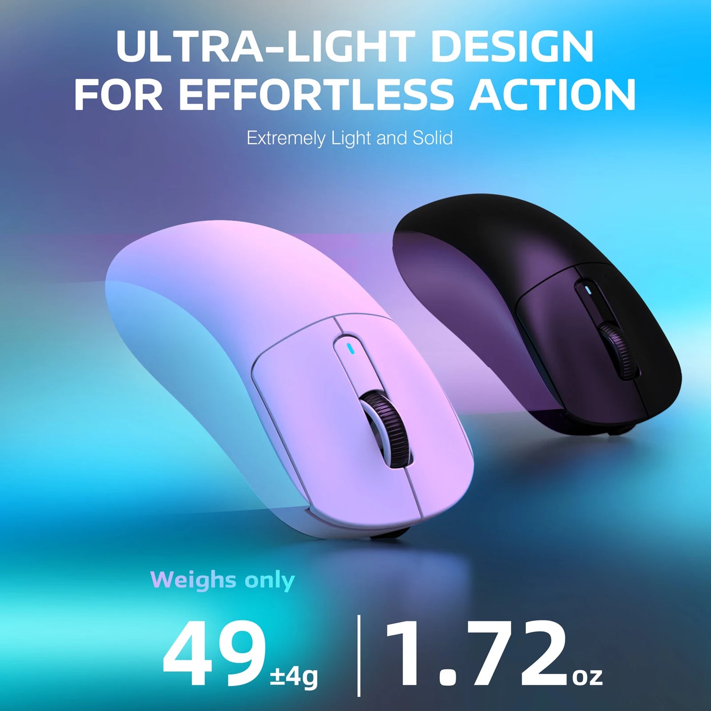 ATTACK SHARK X3 Wireless Gaming Mouse, PixArt PAW3395 Sensor, 26K DPI, 49g Ultralight, Tri-mode 2.4G/Bluetooth/Wired, for PC/MAC