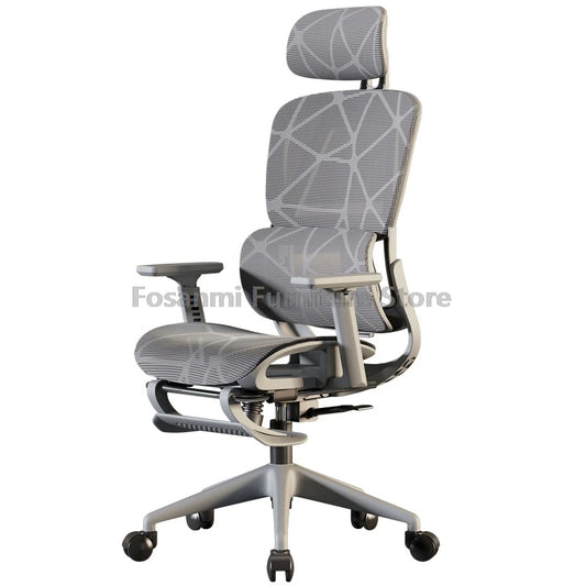Fauteuil de bureau ergonomique en maille avec soutien lombaire, accoudoirs réglables, appui-tête, fauteuil de gaming, fauteuil d'ordinateur respirant pour la maison et le bureau