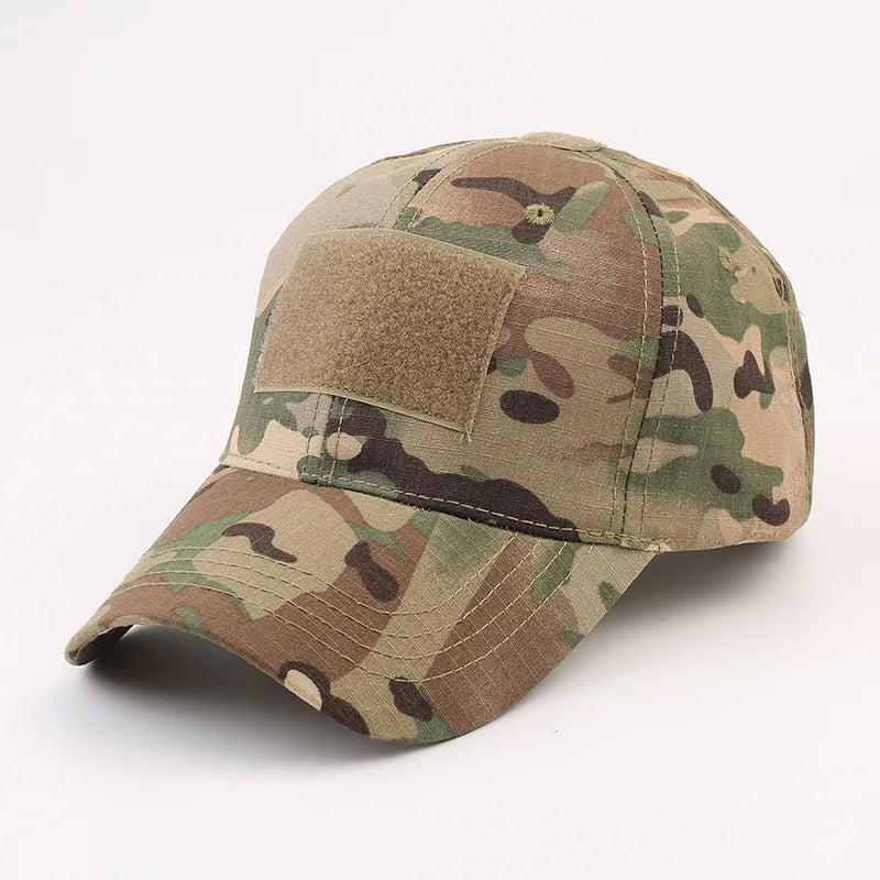 1 pz. Cappellini da baseball mimetici tattici da outdoor per soldati, da combattimento e paintball, cappellino regolabile, cappellini estivi con chiusura a scatto per uomo e donna