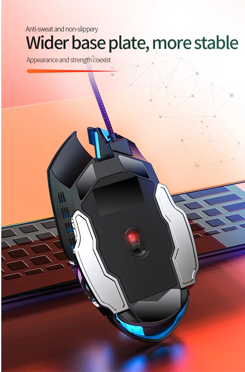 USB Wired Gaming Mouse 6 Button Backlit Ergonomic Mice DPI  Adjustable Optical Mice for PC Gamer Computer Desktop