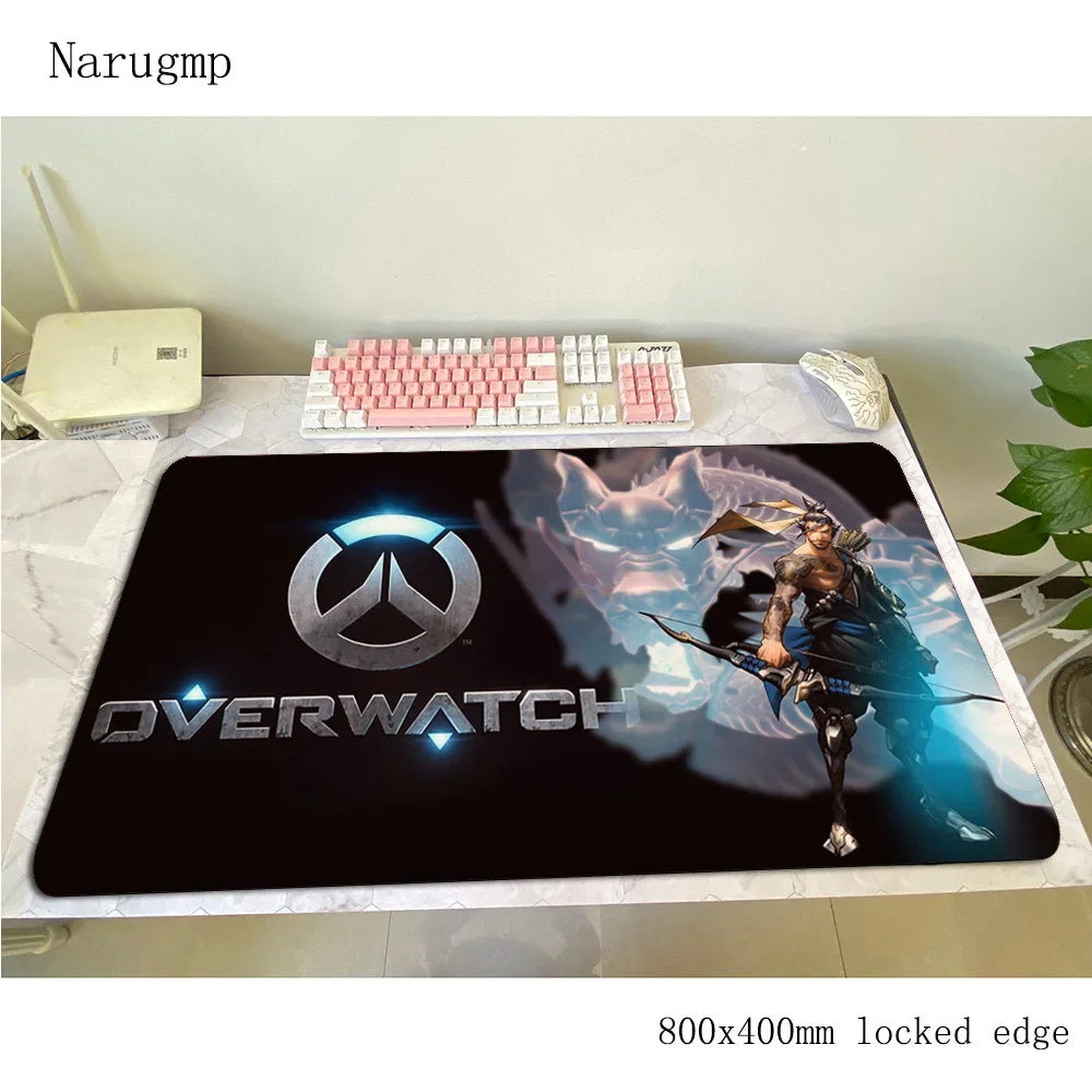 Overwatch pelės kilimėlis 80x40cm, žaidimų pelės kilimėlis, Helovino dovana, didelis pelės kilimėlis žaidėjams, kompiuterio stalo kilimėlis, notebook pelės kilimėlis PC
