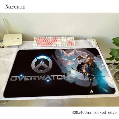 Overwatch pelės kilimėlis 80x40cm, žaidimų pelės kilimėlis, Helovino dovana, didelis pelės kilimėlis žaidėjams, kompiuterio stalo kilimėlis, notebook pelės kilimėlis PC