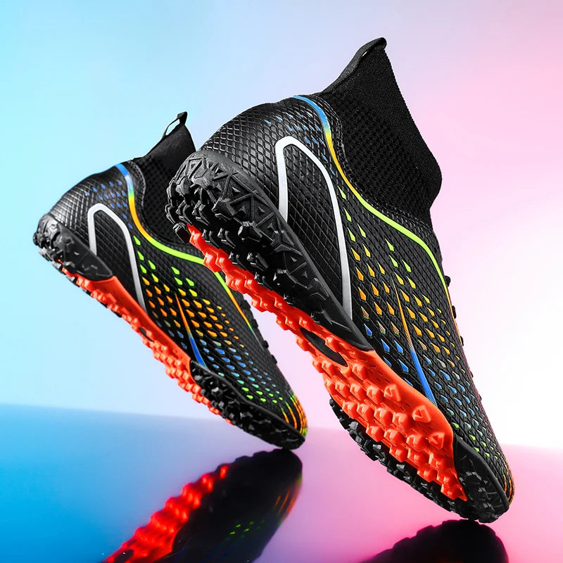 Zapatillas de fútbol para hombre, botas de fútbol profesionales para césped y futsal, unisex, para partidos en césped y entrenamiento al aire libre, tacos antideslizantes y transpirables
