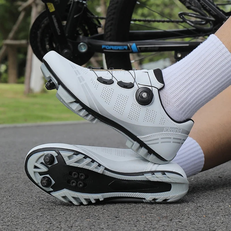 Zapatillas de ciclismo de montaña para hombre MTB, transpirables, antideslizantes, de alta dureza, aptas para carreras en carretera al aire libre y rutas de montaña off-road 37-46