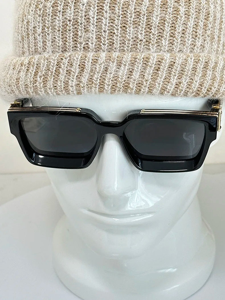 Millionaire Square-solglasögon för män Retro-solglasögon för kvinnor Trendiga och fashionabla vintage-solglasögon Zonnebril