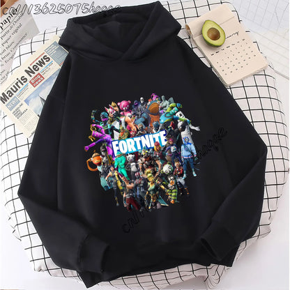 Abrigos con capucha para niños Fortnites, sudaderas anime Fortress Night, sudaderas con capucha de juego para primavera y otoño, ropa deportiva infantil, regalo