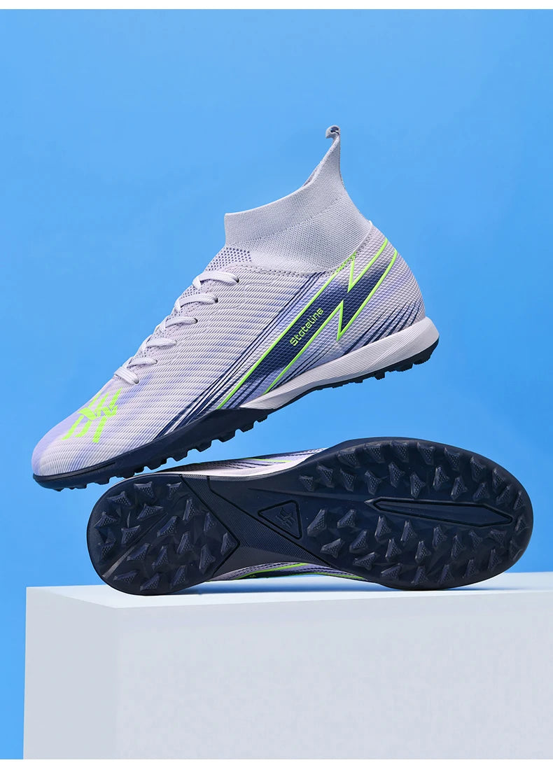 Nouvelles chaussures de football pour hommes, chaussures de match montantes, chaussures de futsal de haute qualité, chaussures de football d'intérieur antidérapantes, baskets d'extérieur, crampons pour gazon, meilleures v