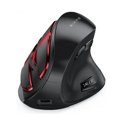 Original IHOYI Bluetooth Vertical Mouse Wireless USB2.4 the third Mock Examination Charging Human Laptop Desktop Mouse Mute