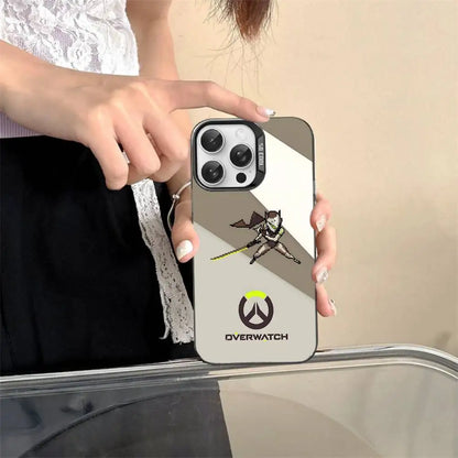 Game O-Overwatch Pixel Style Phone Case For iPhone 17 16 15 14 13 12 11 Pro MAX Matte Shockproof Back Anti-Fall Matte Cover