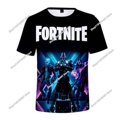 Kinder-Sommer-T-Shirt Battle Royale Fortnite Hero Victory 3D-T-Shirt – Shirts für Jungen, Mädchen und Babys