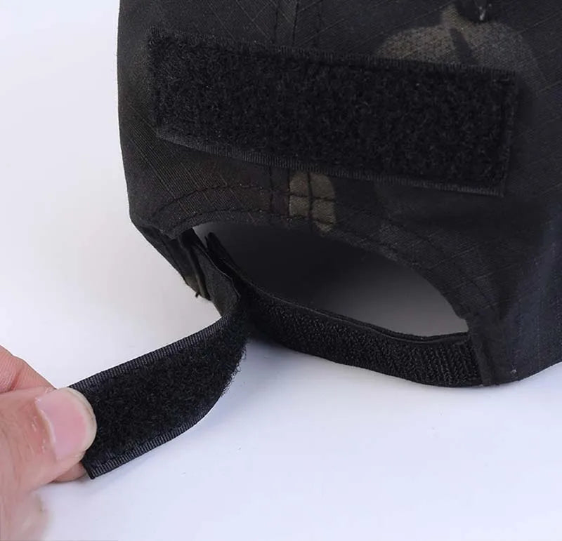 1 pz. Cappellini da baseball mimetici tattici da outdoor per soldati, da combattimento e paintball, cappellino regolabile, cappellini estivi con chiusura a scatto per uomo e donna