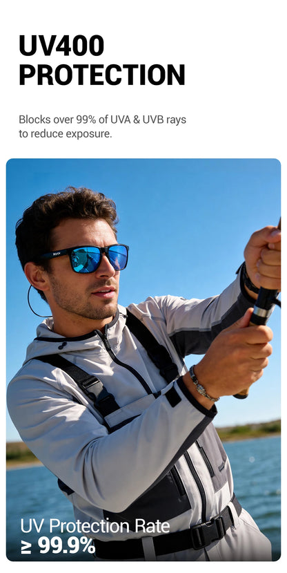 SCVCN Utomhus Polariserade Vattensport Strand Hav Plattform Fiske Cykling MTB Solglasögon Cykelsport Vandring Glasögon UV400