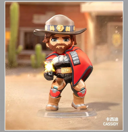 POP MART Genuína Overwatch Play Of The Game Series Blind Box — Figuras colecionáveis em PVC, ornamentos de secretária e modelos de brinquedo para fãs