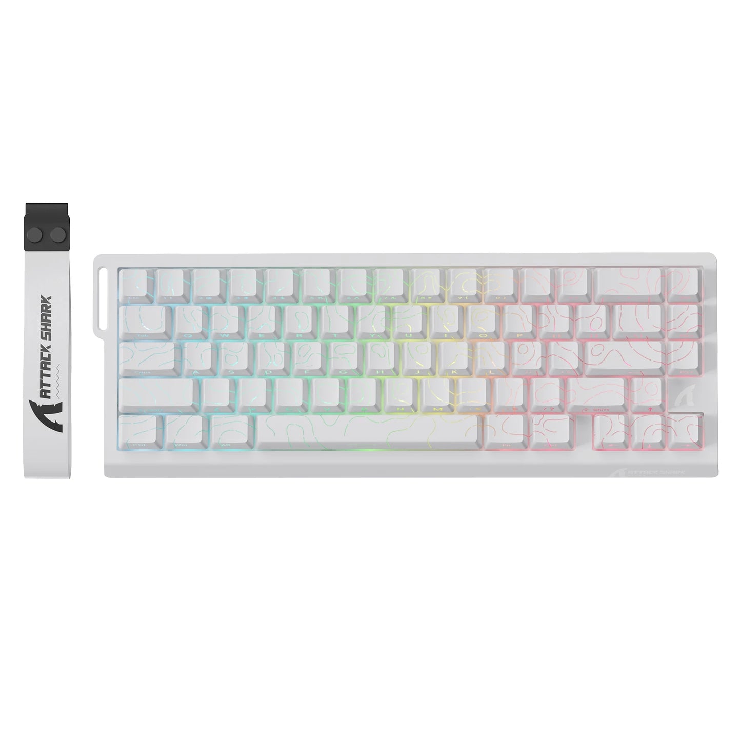 ATTACK SHARK X68PRO HE 60% Wireless Rapid Trigger Gaming Keyboard,Adjustable Actuation,8K,Hall Effect Magnetic Switch,Tri-mode