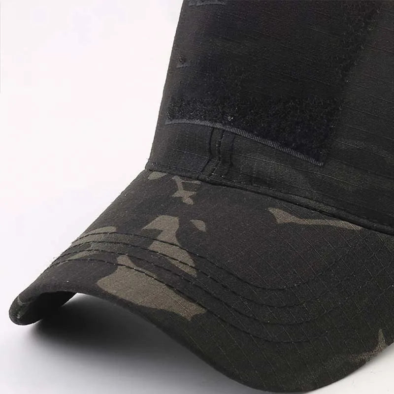 1 pz. Cappellini da baseball mimetici tattici da outdoor per soldati, da combattimento e paintball, cappellino regolabile, cappellini estivi con chiusura a scatto per uomo e donna