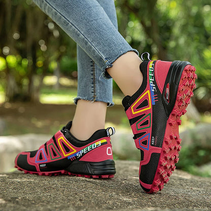 Scarpe da trekking da donna per attività outdoor, scarpe sportive da escursionismo, scarpe tattiche da caccia antiscivolo, scarpe da arrampicata traspiranti con lacci, ciclismo