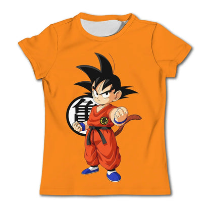 Produit gaming premium Fraquane, 2024 New Fashion Dragon Ball 3D T-shirt Summer Short Sleeve O-Neck Goku Vegeta Men's Casual Shirt Boys'
