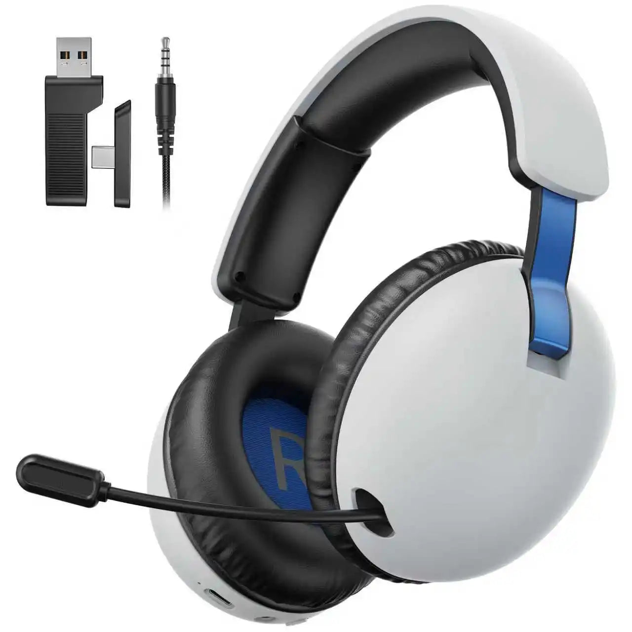 Acinaci BL500 Gaming Headset 2.4G with Noise-Canceling Mic 30-Hour Life,for PC PS4 PS5