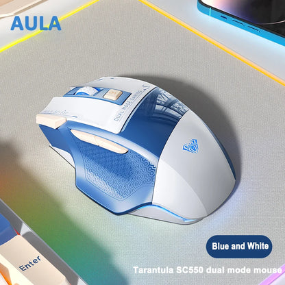 AULA SC550 Gaming Mouse 2.4G Wireless Macro Mouse RGB Backlight Ergonomic Design E-sports Mouse PC Accessories
