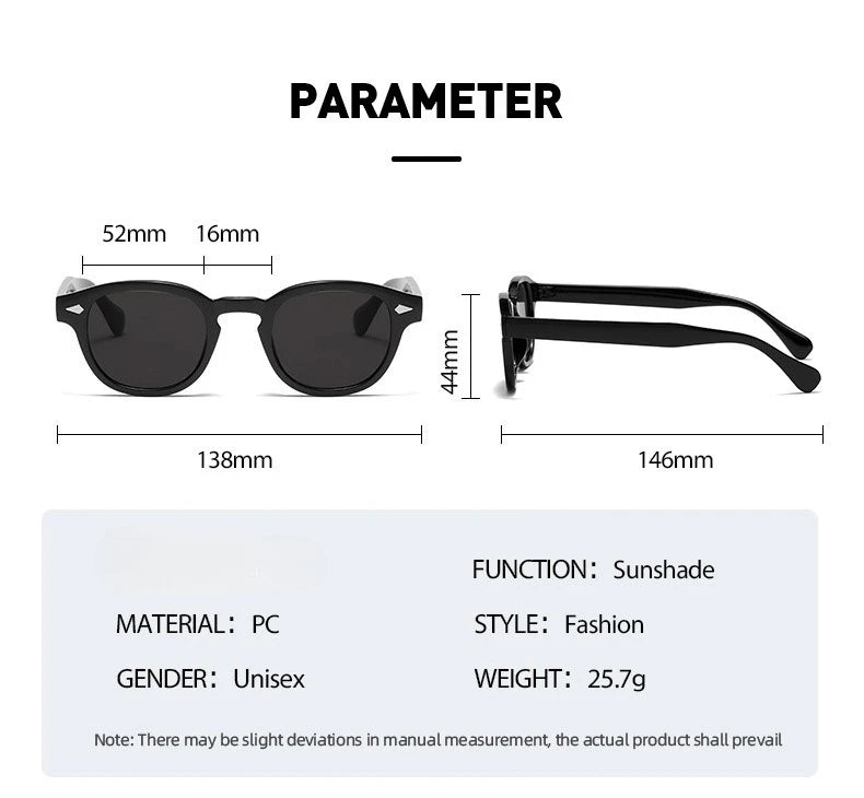 JNPCXI Vintage Round Sunglasses Women Men Retro Rivet Blue Gradient Female Sun Glasses UV400