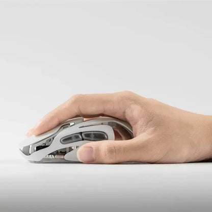 Angry Miao Infinity Gaming Wireless Mouse Hot-Swappable Metal Ultralight Hollow PAW3950 Dual 8K Wired Tri-Mode