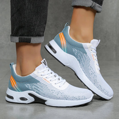 Zapatos para hombre, calzado casual para hombre, malla transpirable, amortiguación de aire, suela suave, zapatillas deportivas modernas con bloques de color