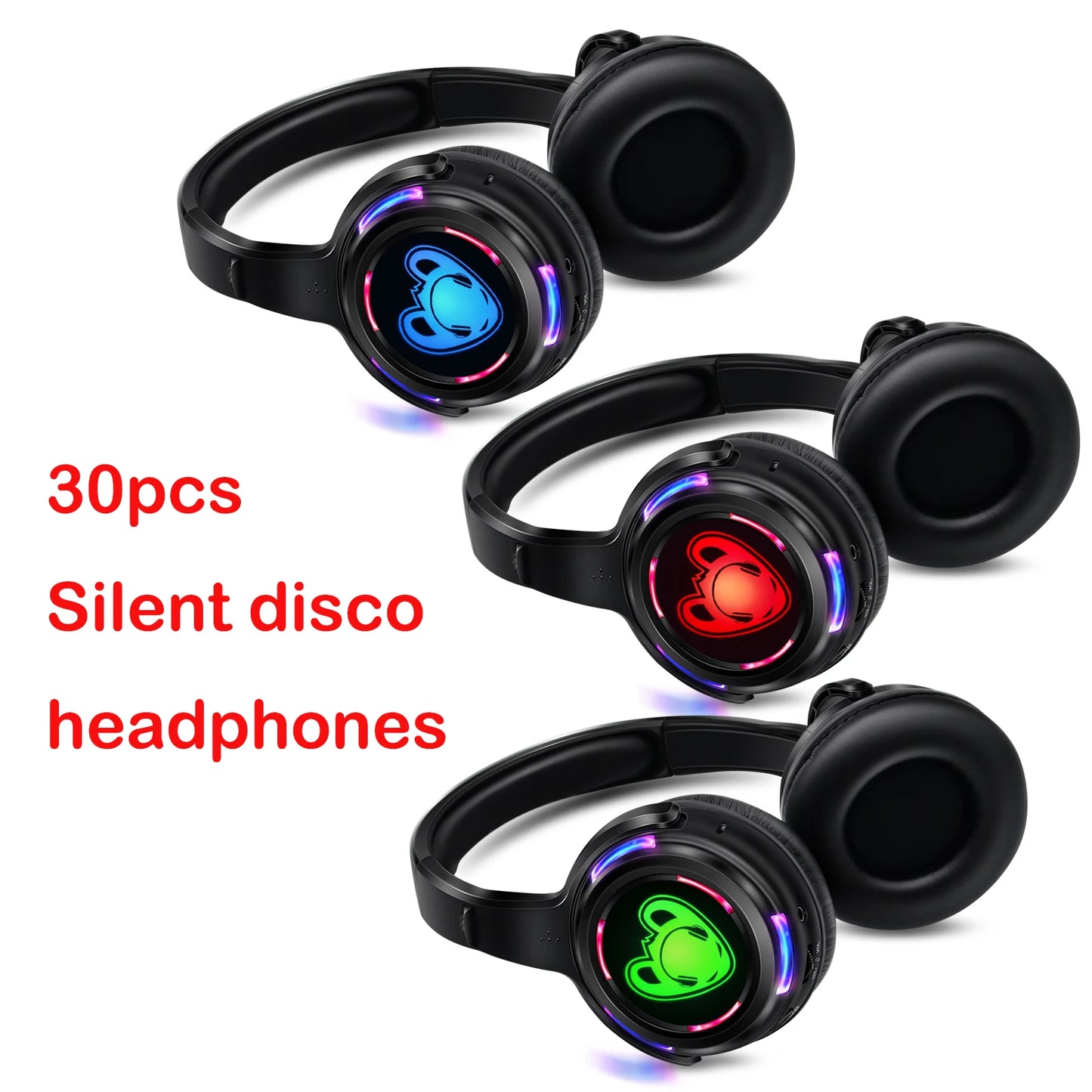 Silent Disco Wireless Headphones and RF LED LOGO Headset For DJ Music Pary Club Headphones only