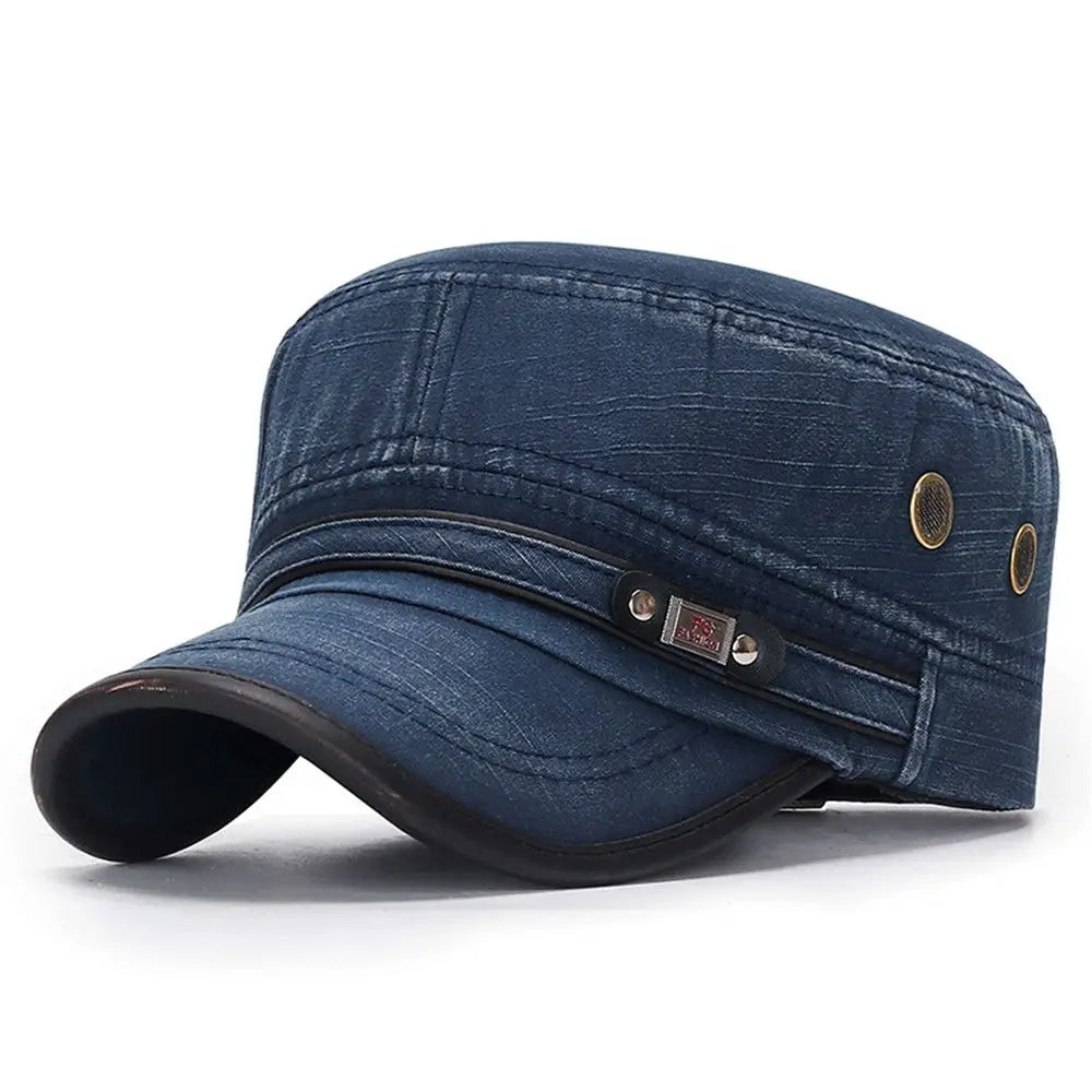 Fashion Men Peaked Cap Spring Summer Breathable Baseball Cap Adjustable Casual Cadet Hat High Quality Cotton Sun Cap