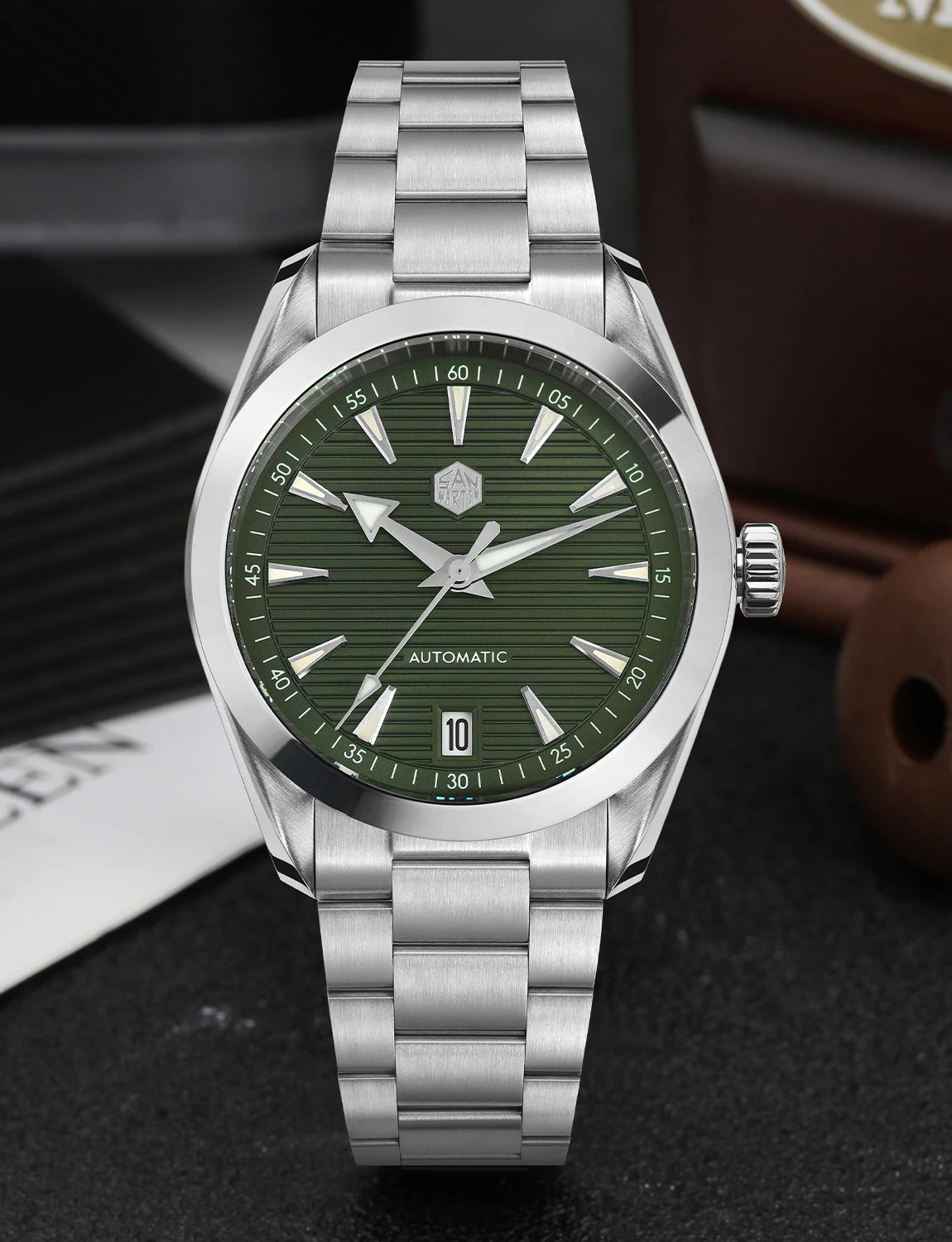 San Martin 38mm Chronometer Men Watch SN0113W V2 ST2130 Automatic Movement Sapphire BGW9 Luminous Waterproof 100m Watches